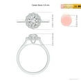 thumbnail image 5 of ANGARA Natural Classic Diamond Scalloped Halo Ring in 14K White Gold for Women (Size-5.8mm| Color-H| Clarity-SI2) | April Birthstone, Anniversary, Jewelry Gift for Women | Natural Diamond Ring, 5 of 10