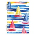 thumbnail image 7 of FORMRS 1-Subject Spiral Notebook 8" x 5" College Ruled 60 Refillable Sheet, Red Hand Drawn Sailboats, 7 of 7