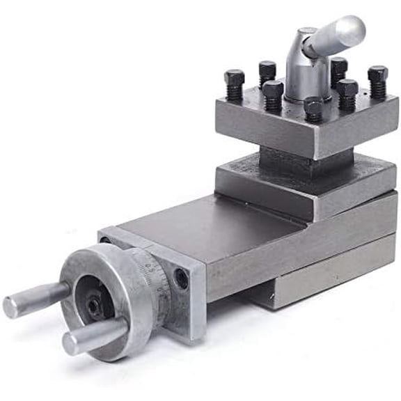 Lathe Tool Holder Post, WM180V Metal Lathe  Slide and Tool Holder Compound Lathe Parts, Quick Change Tool Post Holder, Center Height 47MM Groove Height 16MM