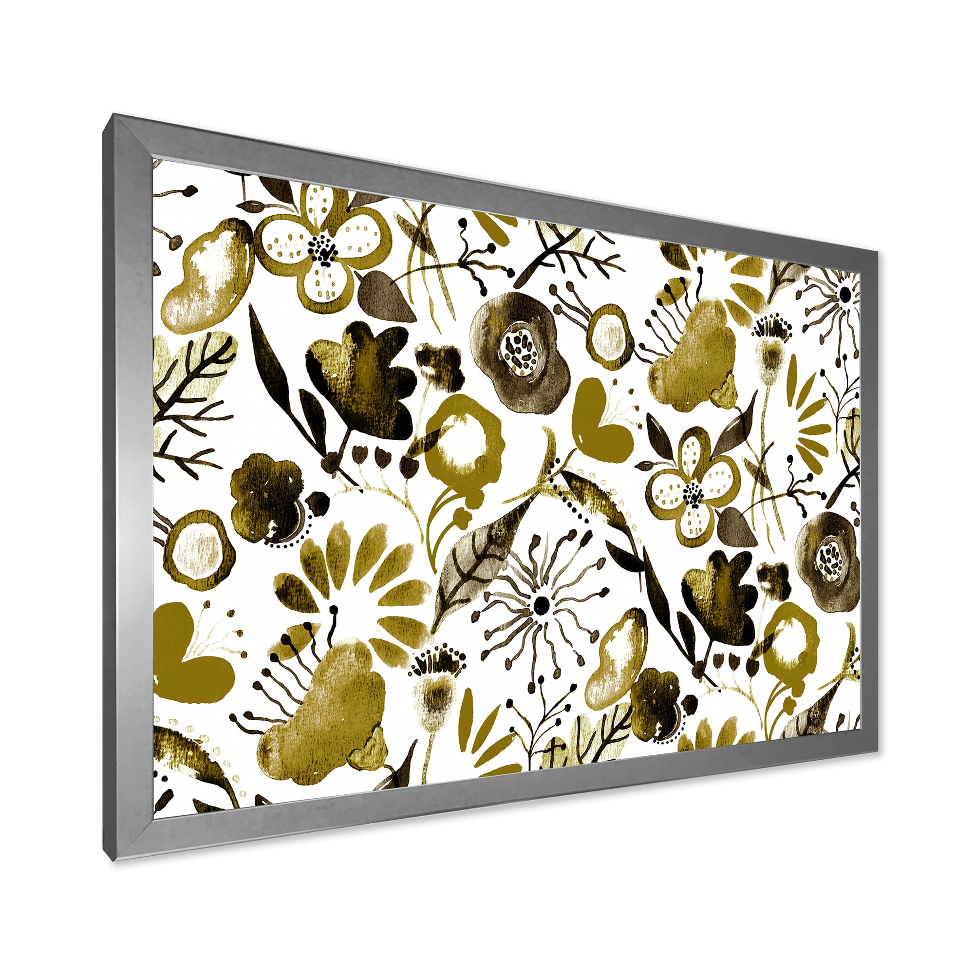 Designart 'Vital Abundance Of Wildflowers II' Modern Framed Art Print