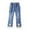 a-Light Pink22853, variant on Girls Pants Kids Bow Decorated Denim Flared Pants Relaxed Fit Elastic Waisted Ruffled Design Trousers For Daily Wear Outdoor Leisure Activities Cute Bottoms