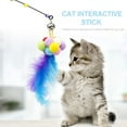 thumbnail image 3 of Cat Interactive Stick with Balls Bells Feather Wand for Cat Teaser Catcher Exercise Playing Fun Toys Pet Supplies, 3 of 9