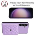 thumbnail image 4 of Allytech Galaxy S24 Plus Wallet Case with Shoulder Strap, RFID Blocking Luxury PU Leather Shockproof Cards Slots Stand Anti-Scratch Magnetic Closure Phone Case for Samsung Galaxy S24 Plus, Purple, 4 of 9