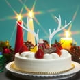 thumbnail image 4 of COOPHYA Antler Cupcake Toppers 16Pcs Acrylic Silver Holiday Cake Decorations, 4 of 6