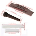 thumbnail image 4 of BQLZR Rosewood Bridge & Pin Bone Saddle & Nut Set for 12 String Folk Guitar, 4 of 5