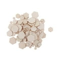 thumbnail image 4 of 100 Piezas Discos de Discos de árbol Hexagonales Platos de Artesanía Naturaleza, 4 of 8