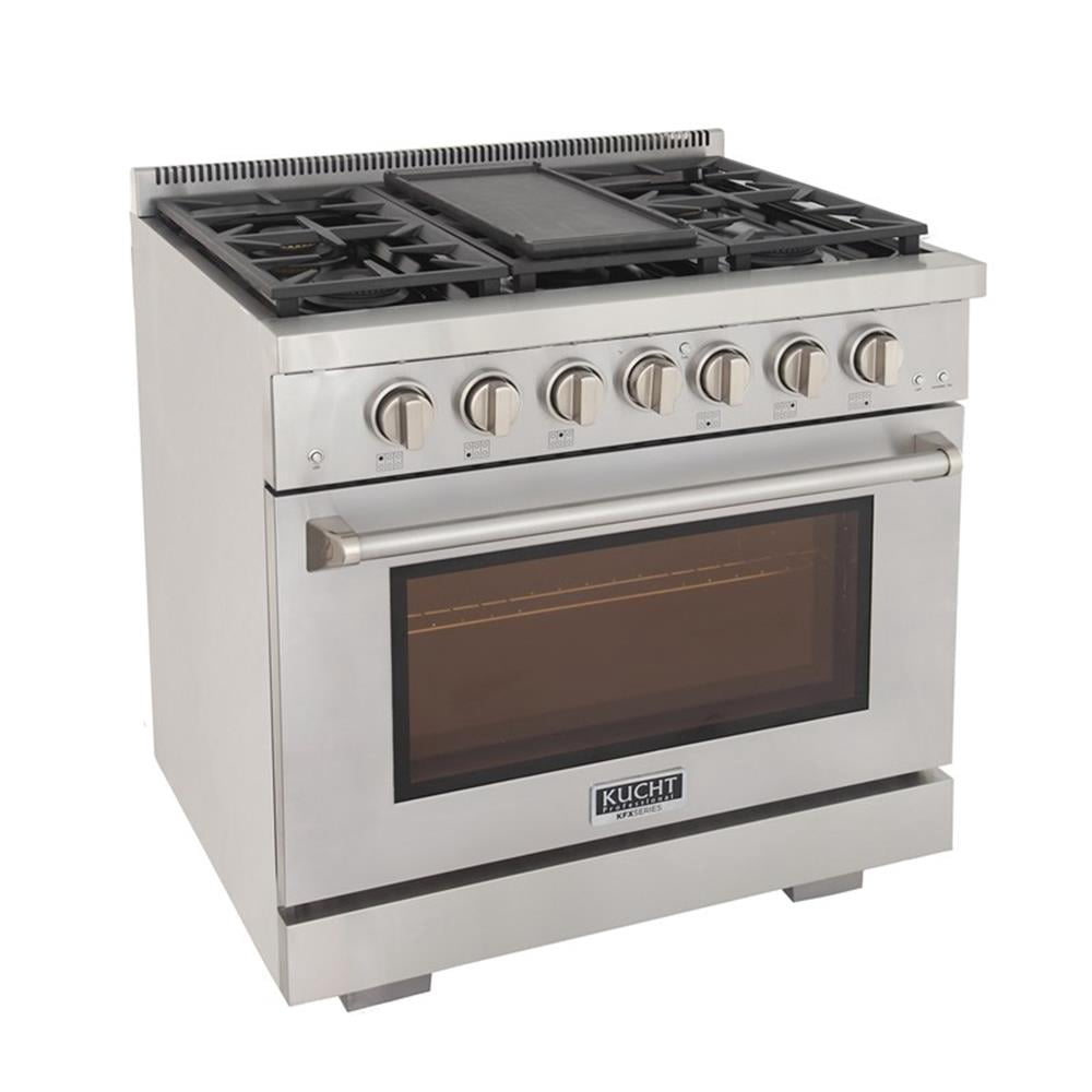 Pemberly Row 36-in Natural Gas Range in Stainless Steel with True Simmer Burners