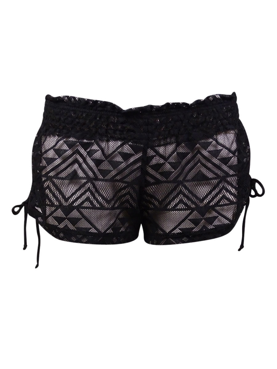 womens lace swim shorts
