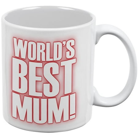 World's Best Mum Mom British Flag Heart All Over Coffee