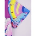 thumbnail image 2 of WIBACKER 2-Piece Summer Pajamas for Kids Girls Rainbow Unicorn Short Sleeves Tee and Shorts Toddler Cool PJs Set Size 3-12Y, 2 of 13