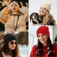 thumbnail image 4 of 3 Packs Womens Satin Lined Beanie Hat Winter Hats Beanies for Women Soft Slouchy Beanie Skull Cap, 4 of 8