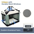 thumbnail image 4 of GOOPAWS Soft Pet Crates Kennel 24'', 27", 30" & 36", 3 Door Soft Sided Folding Travel Pet Carrier, 4 of 6