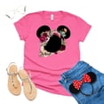 thumbnail image 4 of Mickey Flower Shirt, Mickey Floral Shirt Wreath T-Shirt Adult Women Ladies Boho Character Shirt (Dark Pink, Large), 4 of 6