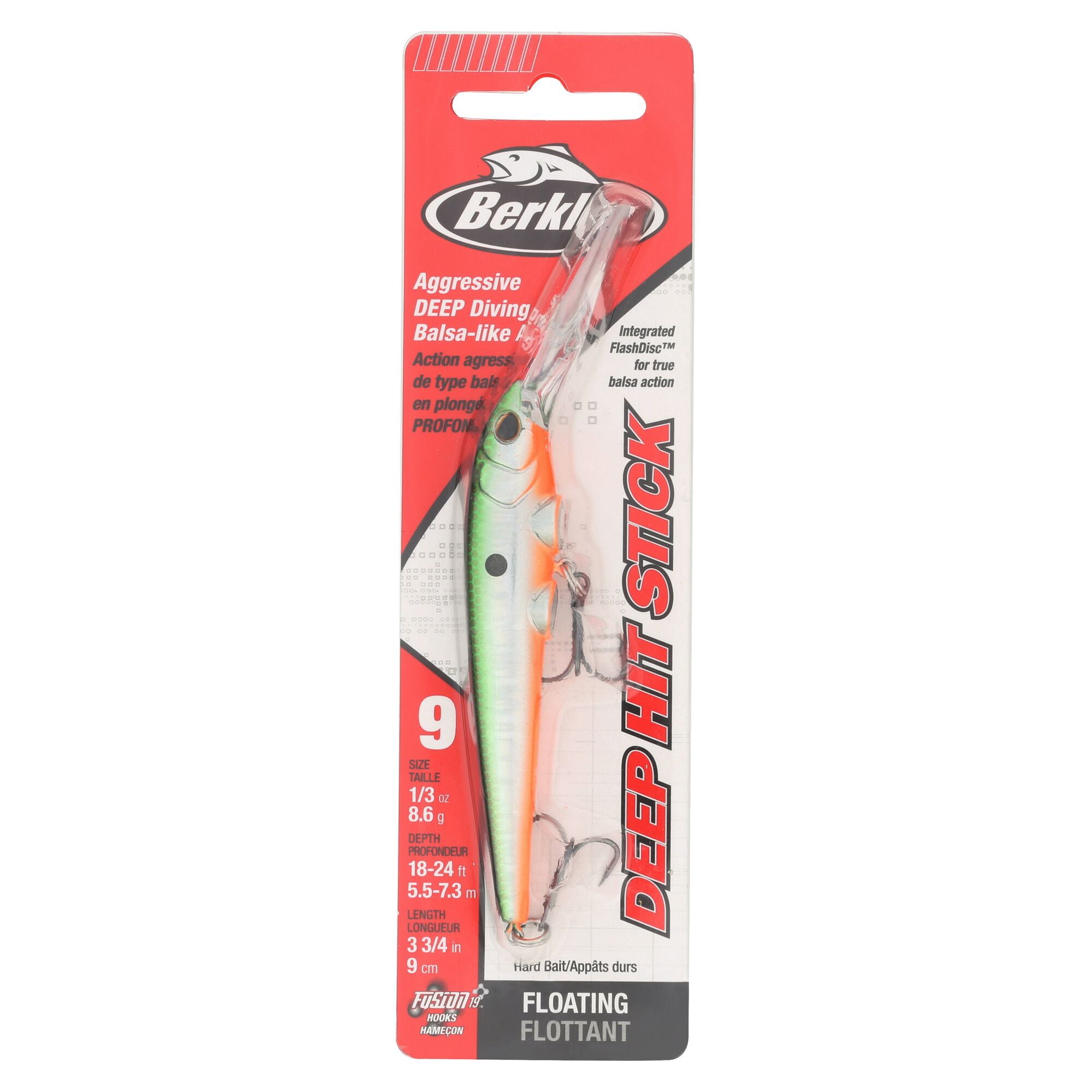 Berkley Deep Hit Stick, 3.75 in, Crankbaits, Slick Tennessee Shad (1-count)