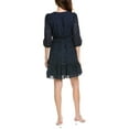 thumbnail image 2 of Taylor womens  Navy A-Line Illusion Dress, 6, Blue, 2 of 3