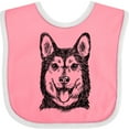 thumbnail image 3 of Inktastic Siberian Husky Sketch Portrait Boys or Girls Baby Bib, 3 of 4