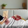 thumbnail image 3 of Fashion Soft Flannel Fleece Throw Blanket, Bad Day Make up Words Sensual Beauty Charm Theme Inspirational Art Print, Cozy Plush for Indoor and Outdoor Use, 60" x 80", White and Coral, by Ambesonne, 3 of 5