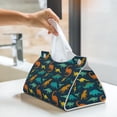 thumbnail image 6 of Pofeuu Colorful Dinosaur Print Tissue Box Cover, Modern Decorative PU Leather Rectangular Tissue Box Case Organizer Holder for Vanity Countertop, Night Stands, Livingroom, 6 of 7