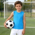 thumbnail image 2 of REDARER Boys Crew Neck Sleeveless Mesh Tank Top Breathable Lightweight Soft Casual Summer Athletic Play Shirt,11-12 Years, 2 of 7
