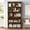 5-Tier Bookshelf, variant on NiamVelo 7 Tier Tree Bookshelf, Floor Standing Bookcase with Storage Cabinet, Tall Narrow Bookshelves Organizer for Bedroom/Living Room/Home Office/Corner, Rustic Brown