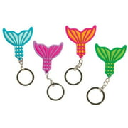 Mermaid Tail Laser Cut Keychain, Assorted Color - Case of 72