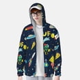 thumbnail image 4 of Sigee Funny Spaceships Print UPF50+ Men's Sun Protection Hoodie Shirt SPF UV Shirt Long Sleeve Fishing Outdoor Lightweight, S-3XL, 4 of 9