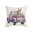 thumbnail image 3 of Throw Pillow Covers 18x18, Easter Decorations Pillow Cases with Cartoon Bunny Patterns, Spring Decor for Bedroom Couch Cushion Cover, Multicolor, 3 of 7
