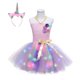 thumbnail image 1 of Vestido de tutú de unicornio para niñas, vestido de princesa arco iris pastel, vestido esponjoso colorido, disfraz de carnaval zhangmengya unisex, 1 of 2