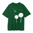 thumbnail image 3 of Women's Short Sleeve T-Shirt WCJM Women's Casual Summer Dandelion Print Crew Neck Loose Short Sleeve T-Shirt Women Spandex Shirts, 3 of 3