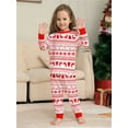 thumbnail image 4 of WIBACKER Kids Christmas Snowflake Pajamas Long Sleeve Holiday Pjs Set Toddler Boys Girls Xmas Jammies 2-14 Years, 4 of 12