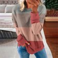 thumbnail image 1 of ICHUANYI Clearance Women's Fashion Printed Loose T-shirt Long Sleeves Blouse Round Neck Casual Tops Sweatshirt Hoodies(Red, M) ICHUANYI WER2023081511150, 1 of 5