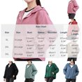 thumbnail image 3 of Women's Lightweight Hooded Jacket Long Sleeve Zip Up Breathable Solid Color Outerwear with Pockets Black XXL, 3 of 7