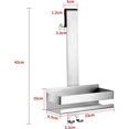 thumbnail image 2 of Stainless Steel Shower Shelf for Glass Door - Bathroom Storage with Hook, Compatible with Frameless Glass Showers, 2 of 5