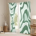 thumbnail image 3 of jejeloiu Geometric Wave Striped Blackout Curtains,Abstract Lines Curtains Pack of 2 (38x45 Each),Green Stripes Window Curtains For Children,Breathable Home Decor, 3 of 6