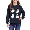 thumbnail image 6 of bbymog Halloween Cute Hoodies for Girls 10-12 Long Sleeve Spooky Graphic Hoodie Sweatshirt Fall Casual Boy Clothes Navy C 13 Years, 6 of 10