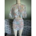 thumbnail image 2 of Women's Floral Embroidered Crop Top and Mini Skirt Set, Sequin Party Two Piece Outfit, 2 of 2