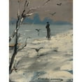 thumbnail image 3 of Louise Abbéma 12x14 Black Modern Framed Museum Art Print Titled - An Elegant Woman,&nbsp;Said to Be&nbsp;Sarah Bernhardt, on a Winter's Walk, 3 of 5