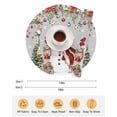 thumbnail image 6 of 15 Inch Round Placemats Set of 6, Grey Christmas Non Slip Heat Insulation PP Table Mats, Snowman Xmas Tree Ball Snowflake Winter Washable Place Mats for Kitchen Dining Party Table Decor, 6 of 7
