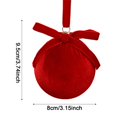 thumbnail image 3 of Velvet Christmas Ball Ornaments, 3.15-Inch Shatterproof Flocked Tree Decorations for Traditional Christmas, Wreath, Garland, Mantel, Farmhouse and Holiday Decor, 3 of 4