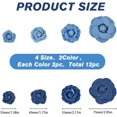 thumbnail image 2 of 1bag 16pcs Fabric Flower Blue Denim Cloth Flowers 8 style Camelia Sewing Flowers for Clothes Hairclips tion Costume Accessories Portfolios, 2 of 7