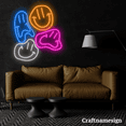 thumbnail image 2 of Craftnamesign Smile Face Abstract Art Neon Sign for Bedroom Bar Shop Wall Art, 2 of 5
