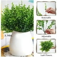 thumbnail image 2 of ZOELNIC 8 Bundles Outdoor Artificial Flowers UV Resistant Fake Boxwood Plants Faux Plastic Greenery for Indoor Outside Plants Garden Home Decor, Green, 2 of 9