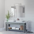 thumbnail image 3 of Hunter - Squire Manor 4-light Distressed White, Medium Size Vanity Light, Dimmable, Modern Style, for Bedrooms, Dining, Living Rooms - 19037, 3 of 7