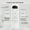 thumbnail image 7 of 48 Inch Indoor Wood Ceiling Fan With Light 3 Solid Wood Blades Remote Control Reversible DC Motor For Living Room, 7 of 7