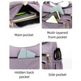 thumbnail image 4 of Tyethy Crossbody Bag for Women Multi Pocket Nylon Shoulder Bag Handbag Purse Trendy Messenger Bag for Ladies, Deep Purple, 4 of 8