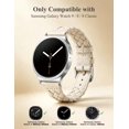 thumbnail image 6 of Wearlizer Leather Band Compatible with Samsung Samsung Galaxy Watch 9/8 40mm 44mm/ 8 Classic 46mm Band Women, Handwoven Braided Genuine Leather Soft Thin Wristband, 6 of 7