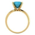 thumbnail image 4 of Clara Pucci 14K Yellow Gold 2.5ct Turquoise Solitaire Ring for Women, 4 of 7