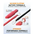 thumbnail image 5 of Ampeak 4 AWG 1FT Battery inverter cables, 3/8" M10, Power Inverter Wire(1 Positive & 1 Negtive) UL10269 standards, for Car, Truck, RV, Solar, 5 of 8