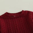 thumbnail image 4 of Barboteuse pour Bébé Manches Longues Justaucorps Tricoté Automne Hiver Hauts Chauds, 4 of 6