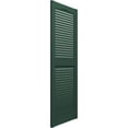 thumbnail image 3 of Ekena Millwork 12"W x 59"H Mid-America Vinyl, TailorMade Cathedral Top Center Mullion, Open Louver Shutters, w/Installation Shutter-Lok's (Per Pair), 122 - Midnight Green, 3 of 6